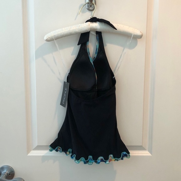 NWT Profile by Gottex Pinwheel Halter Tankini Top - Picture 15 of 16